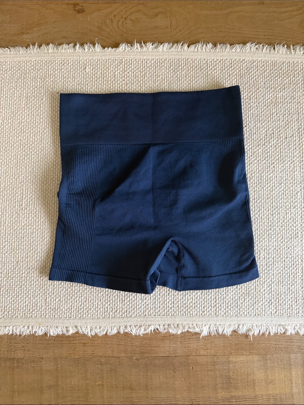 High-Waist Navy Seamless Women’s Shorts